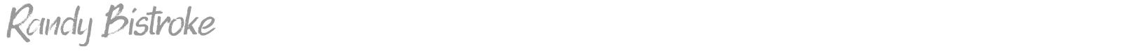 Randy Bistroke font preview
